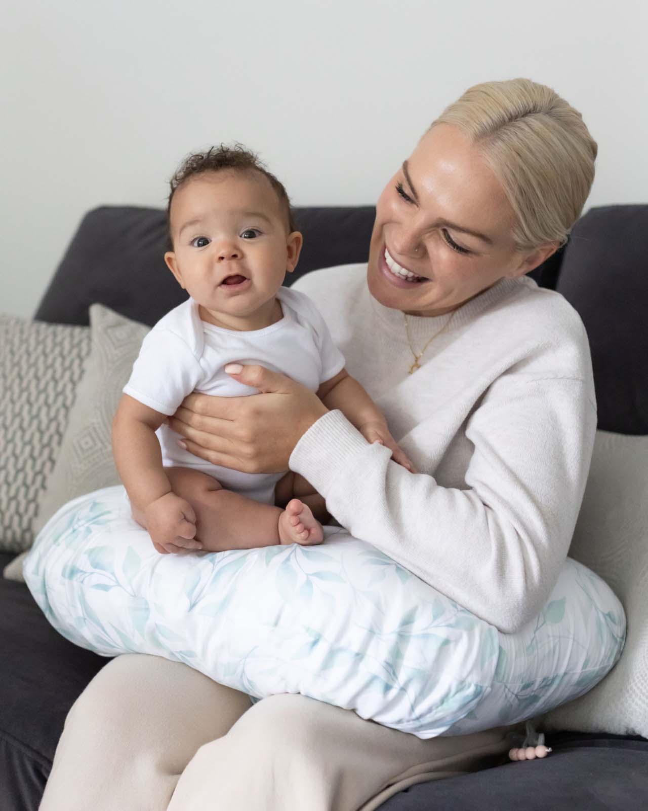 BABYGO® Green Leaf Nursing Pillow - Image 2