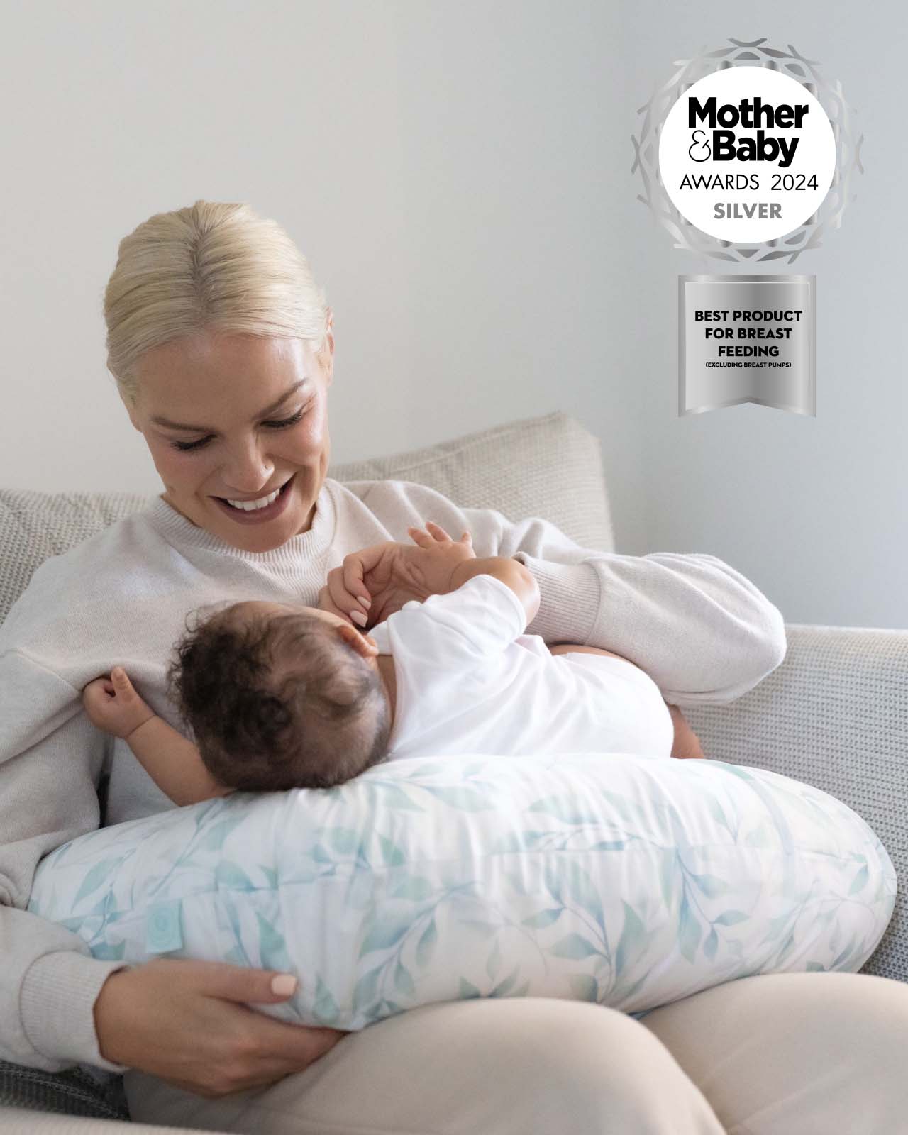 BABYGO® Green Leaf Nursing Pillow - Image 6