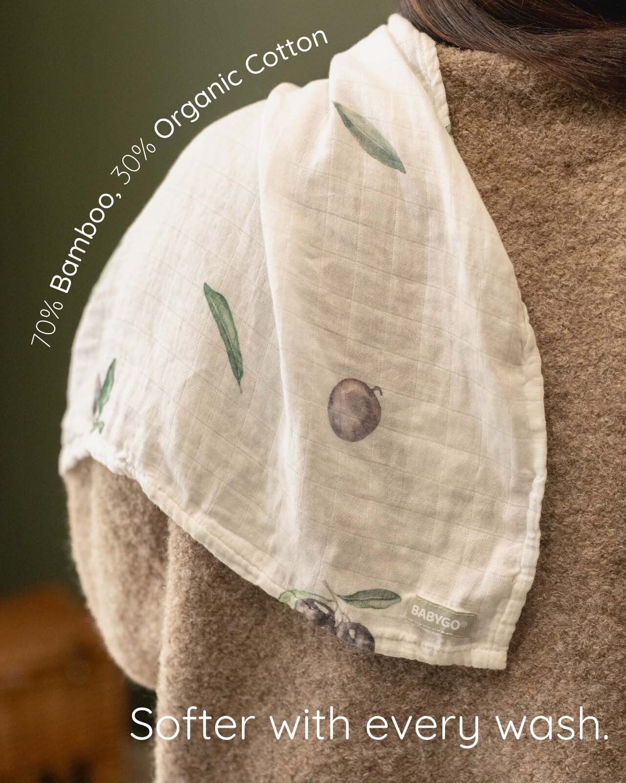 BABYGO® Large Muslin Swaddle Blanket (3 Pack) - Image 5