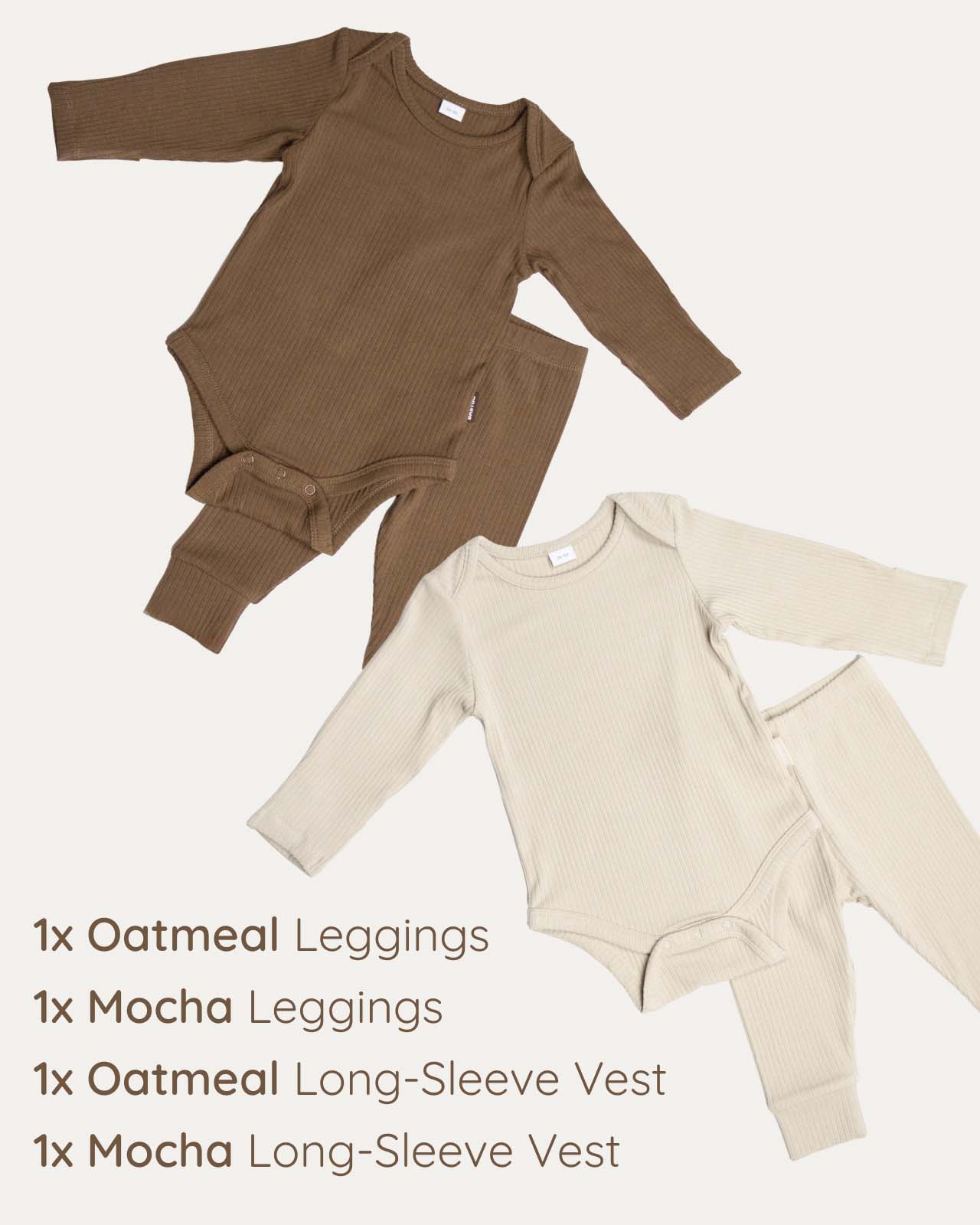 BABYGO® Long Ribbed Bodysuit & Leggings | 2 Pack - Image 4