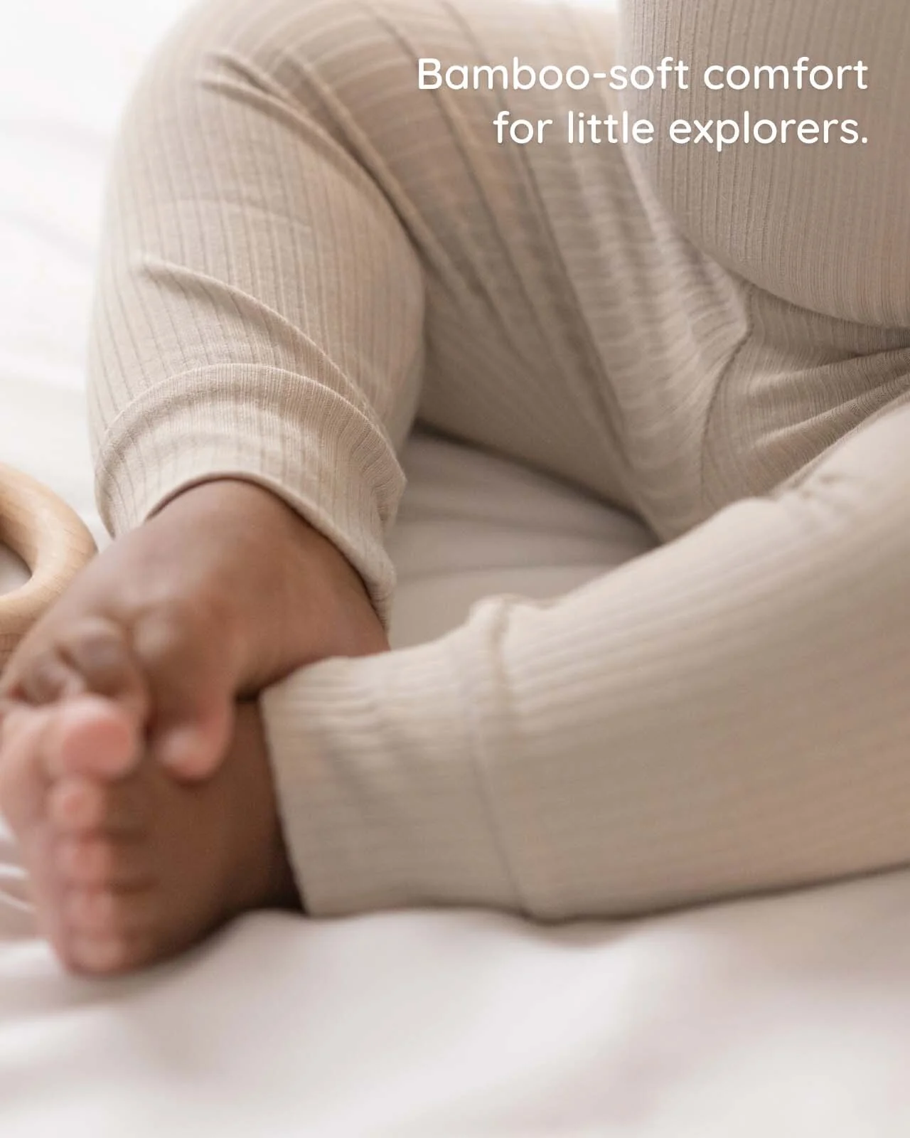 BABYGO® Oatmeal Long Ribbed Bodysuit & Leggings - Image 5