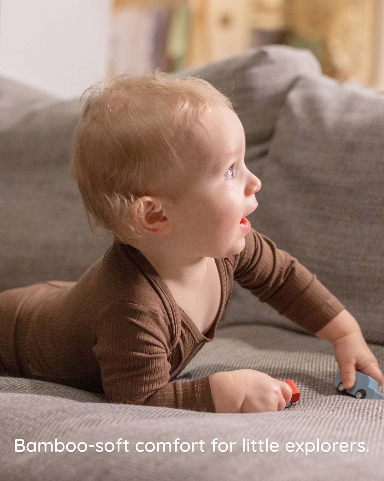 BABYGO® Mocha Long Ribbed Bodysuit & Leggings - Image 5
