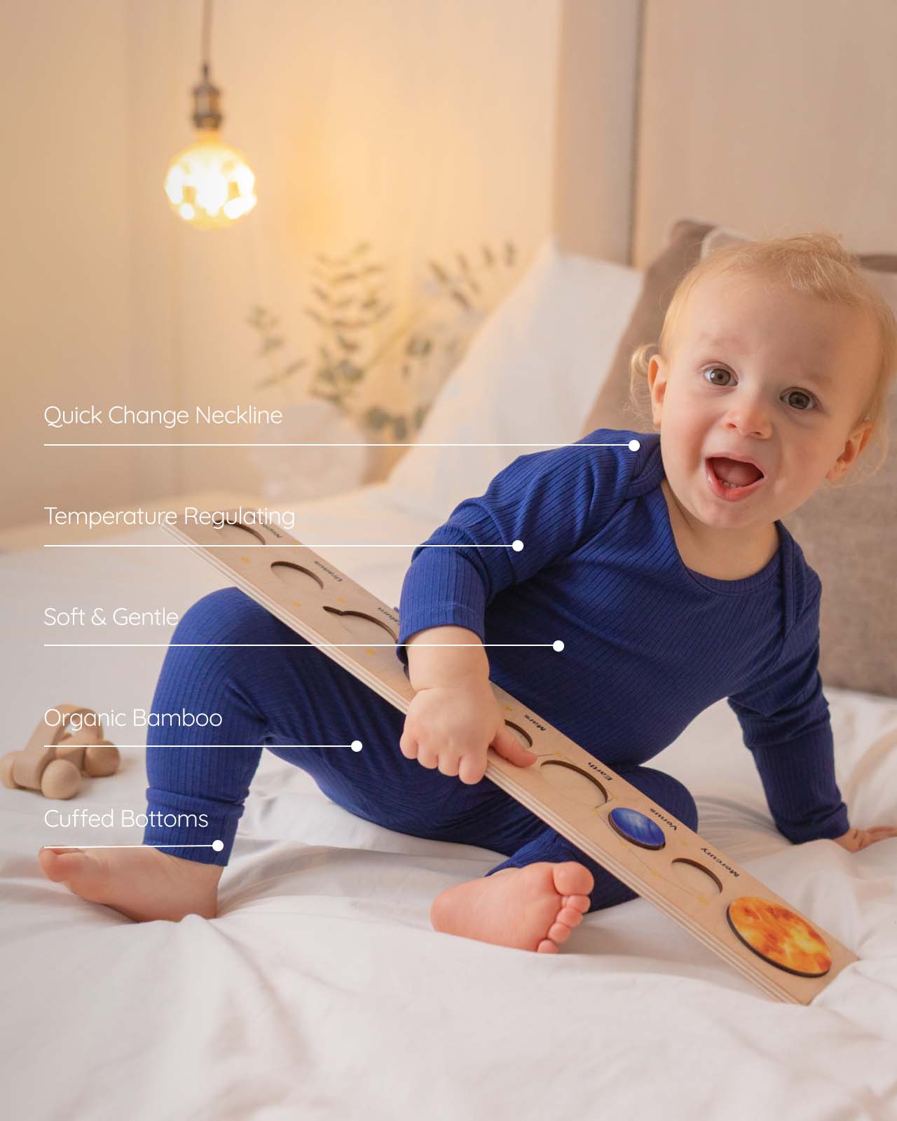 BABYGO® Navy Long Ribbed Bodysuit & Leggings - Image 3