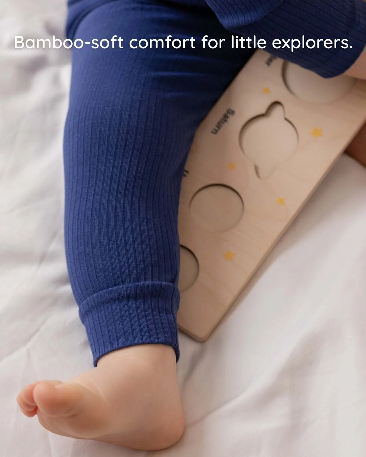 BABYGO® Navy Long Ribbed Bodysuit & Leggings - Image 5