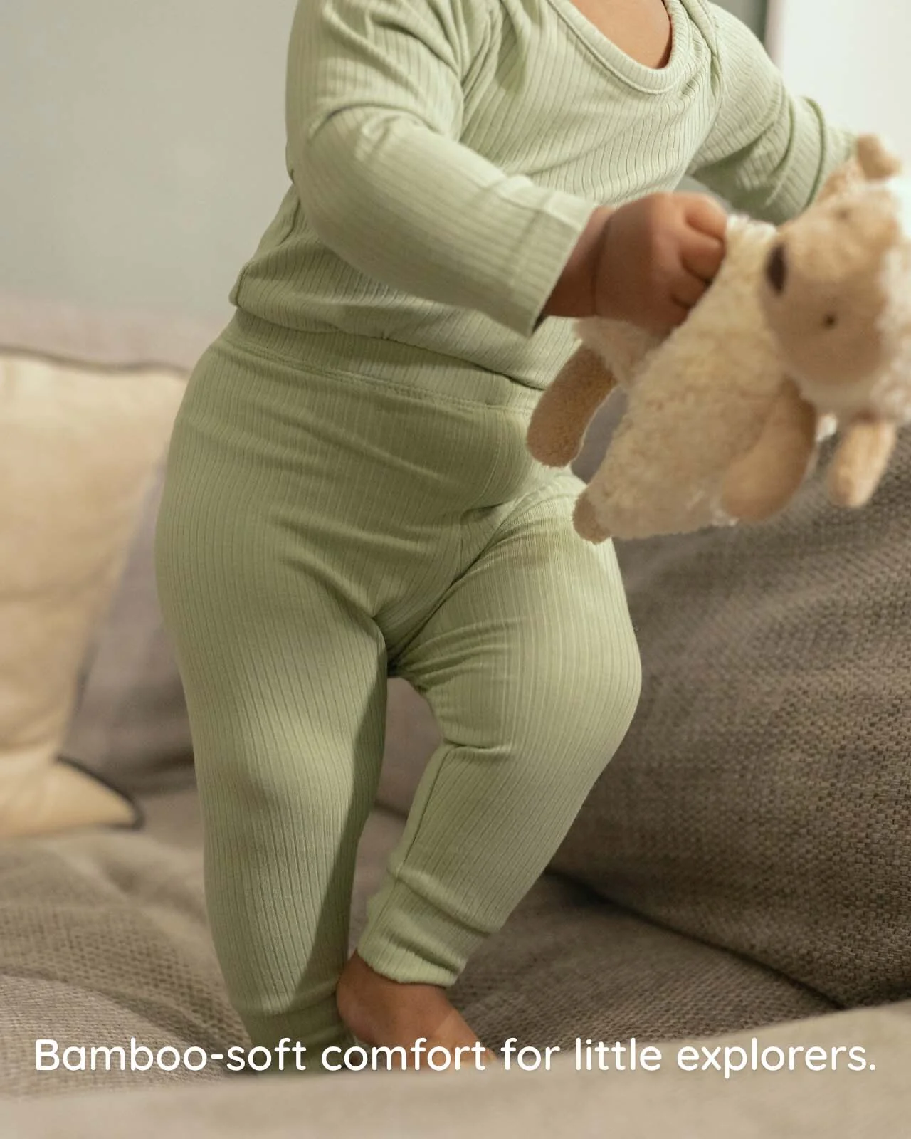 BABYGO® Sage Long Ribbed Bodysuit & Leggings - Image 5
