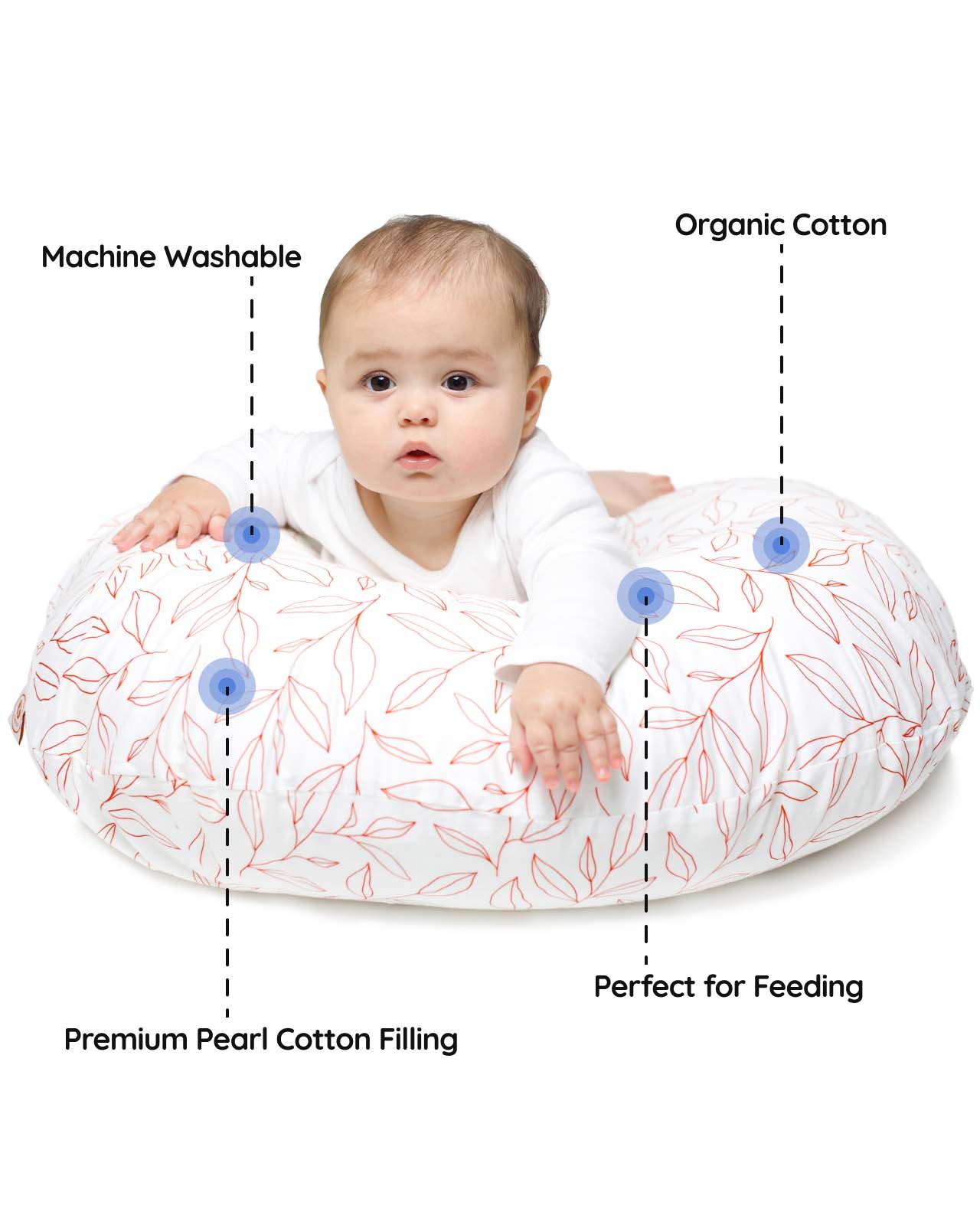BABYGO® Orange Leaf Nursing Pillow - Image 5
