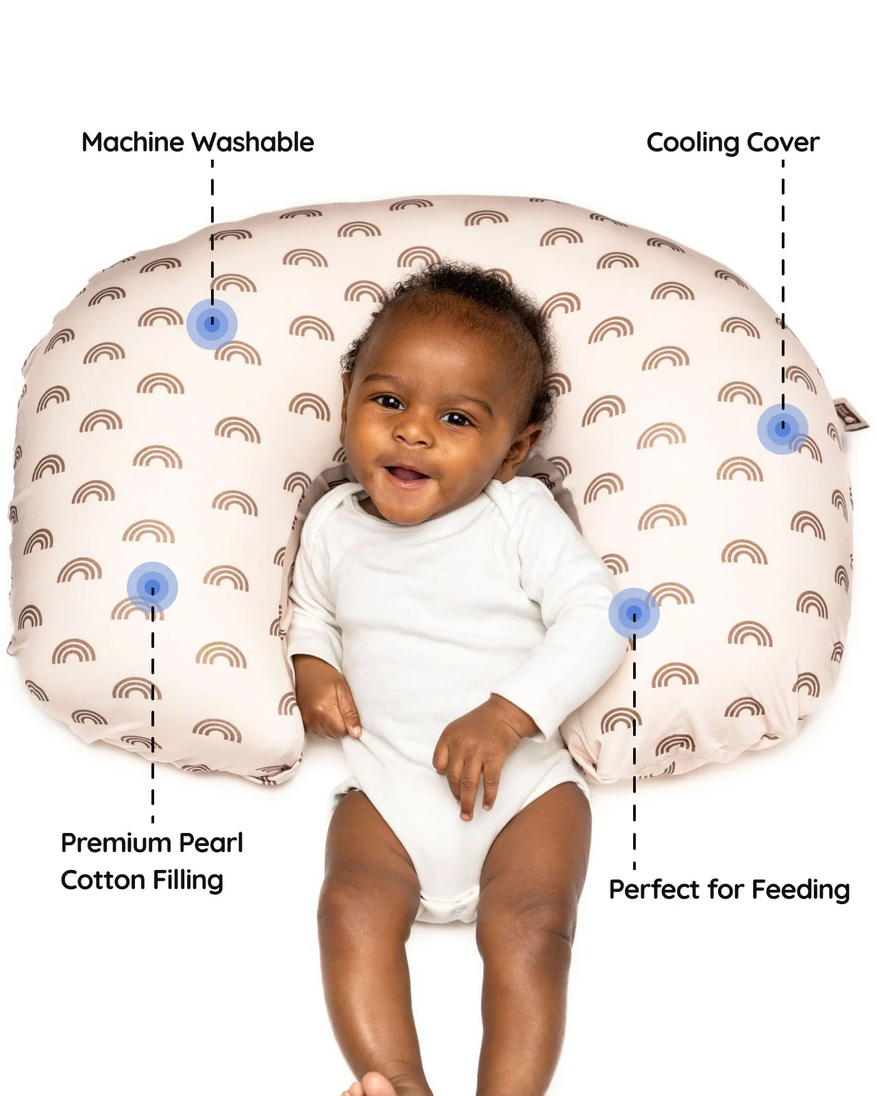 BABYGO® Rainbow Nursing Pillow - Image 5