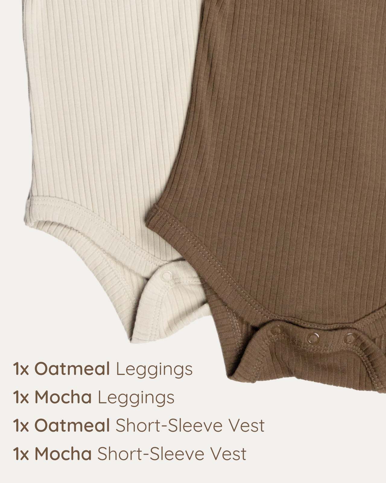BABYGO® Short Ribbed Bodysuit & Leggings | 2 Pack - Image 3