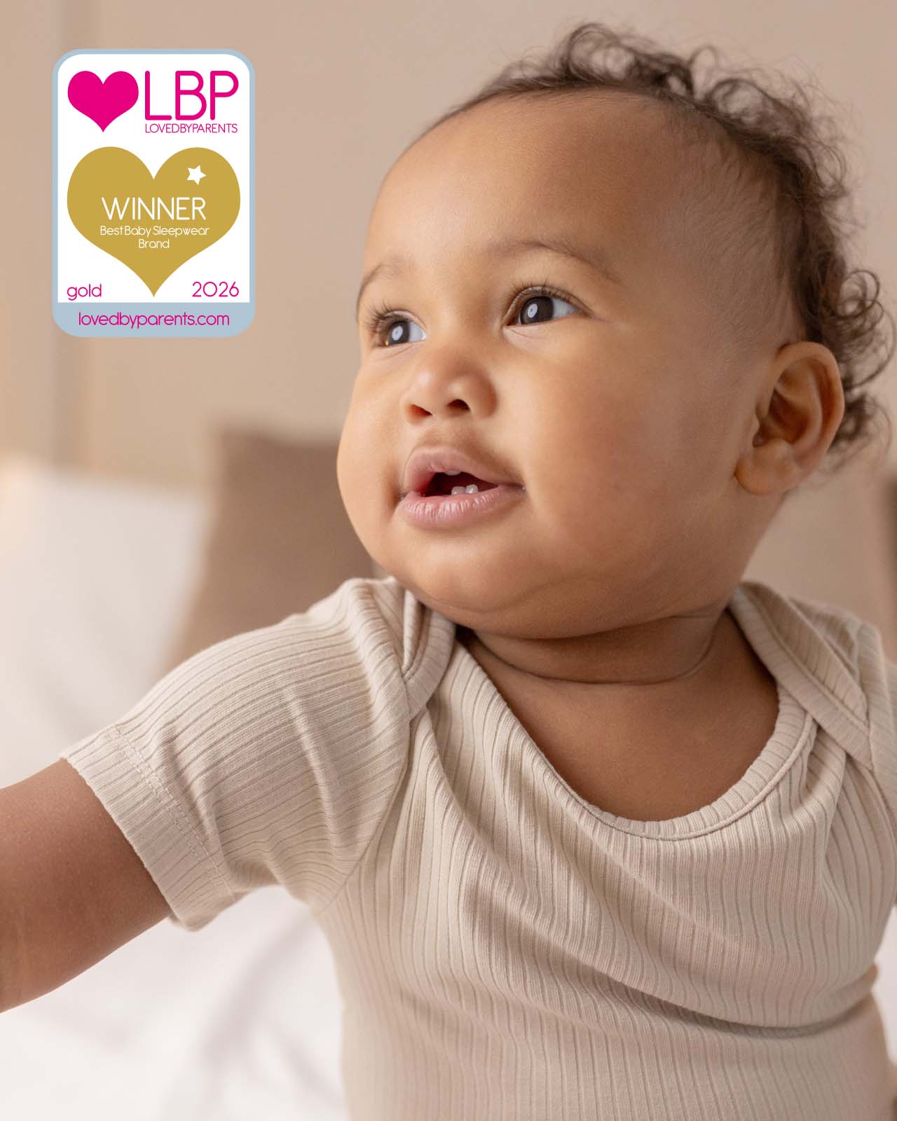 BABYGO® Oatmeal Short Ribbed Bodysuit & Leggings - Image 5