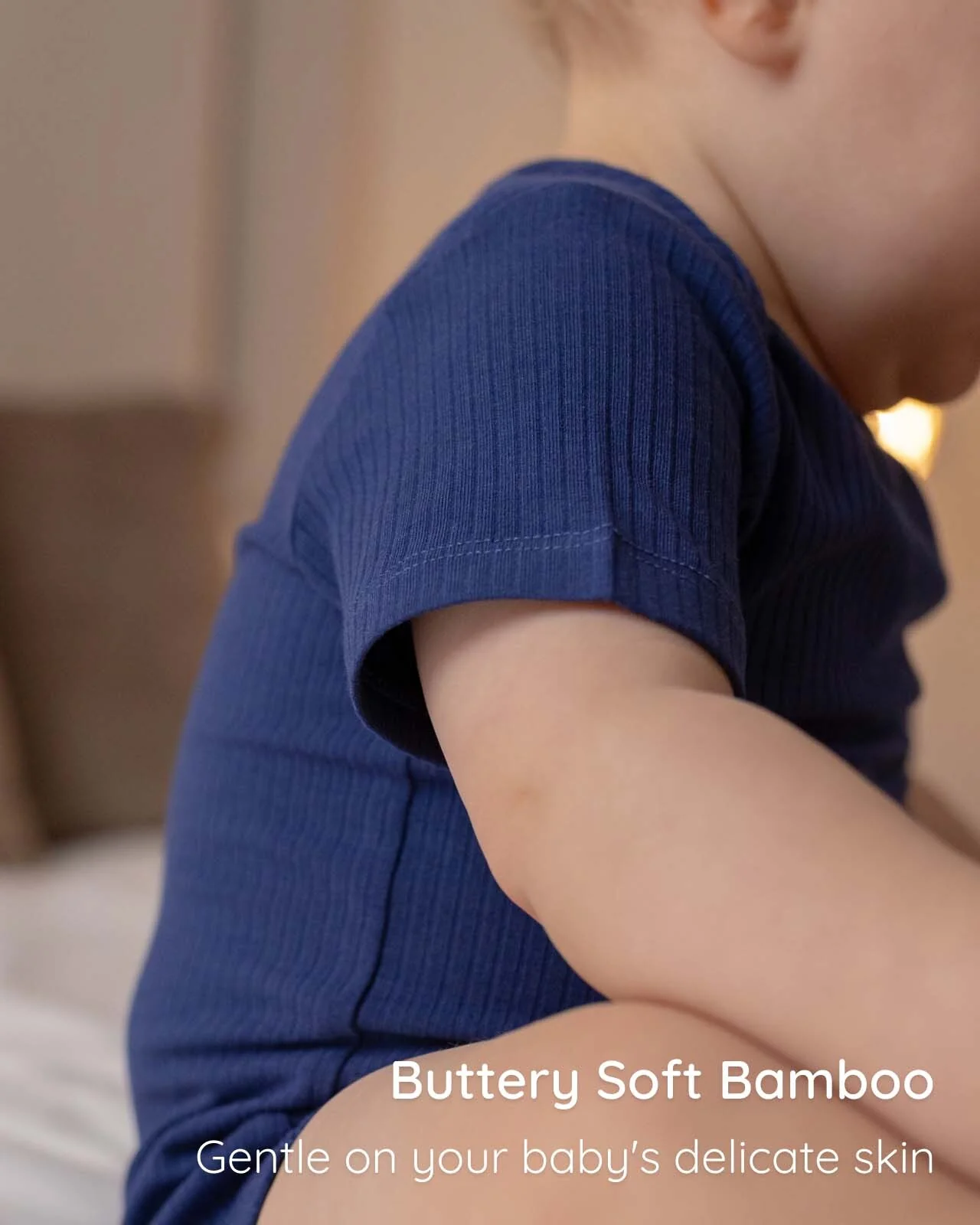 BABYGO® Navy Short Ribbed Bodysuit & Leggings - Image 4