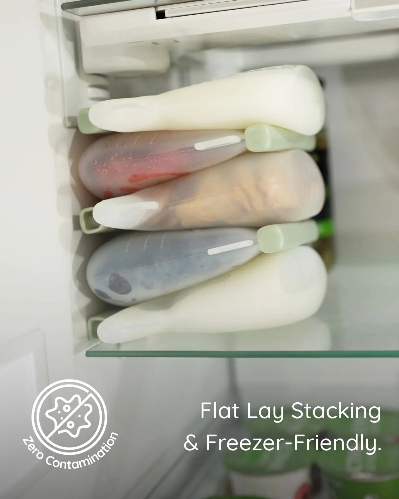 BABYGO® Reusable Silicone Breast Milk Bags (5 Pack) - Image 5