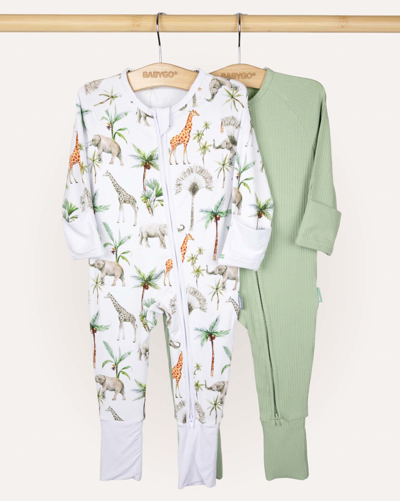 BABYGO® Zip Sleepsuit | 2 Pack
