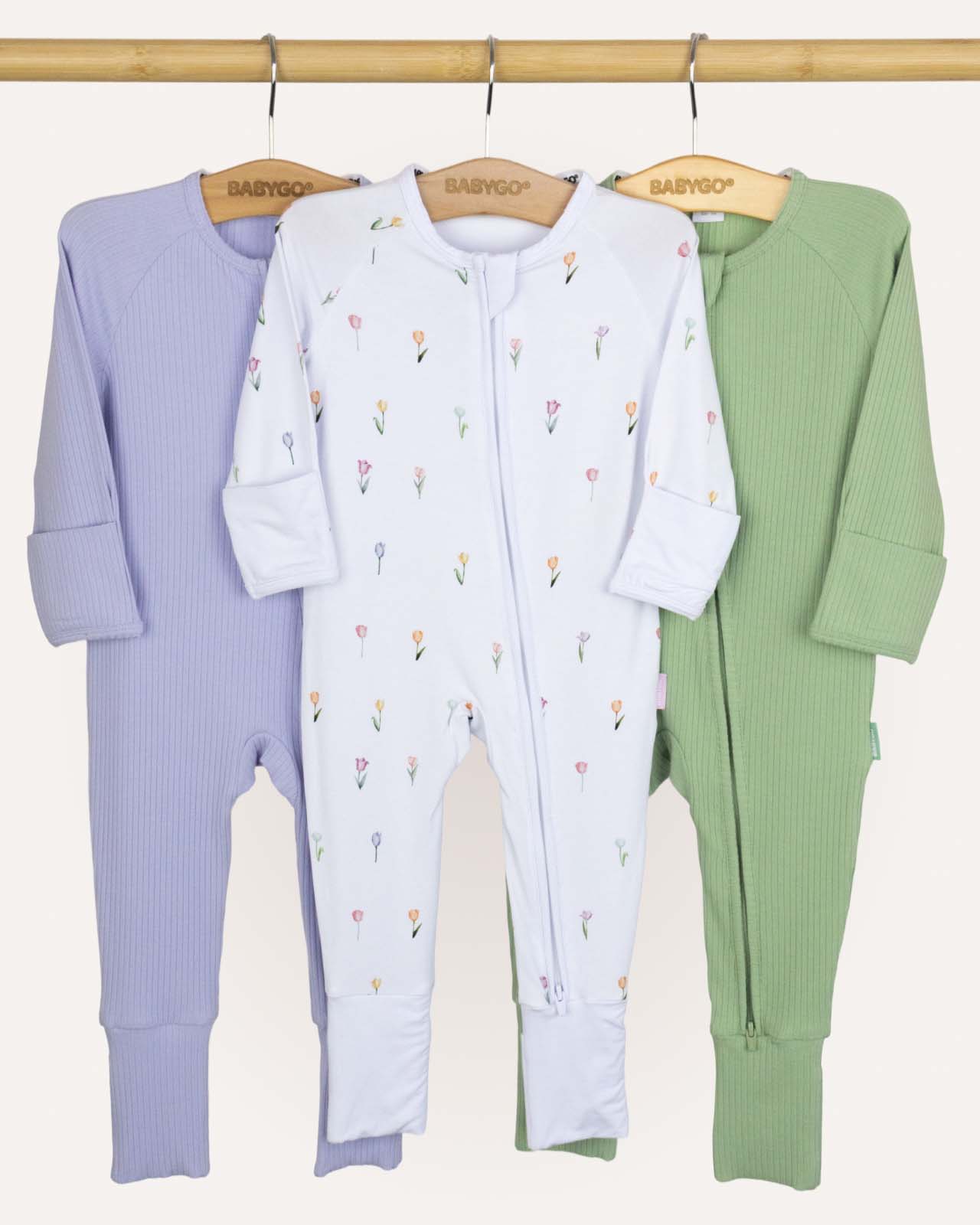 BABYGO® Zip Sleepsuit | 3 Pack