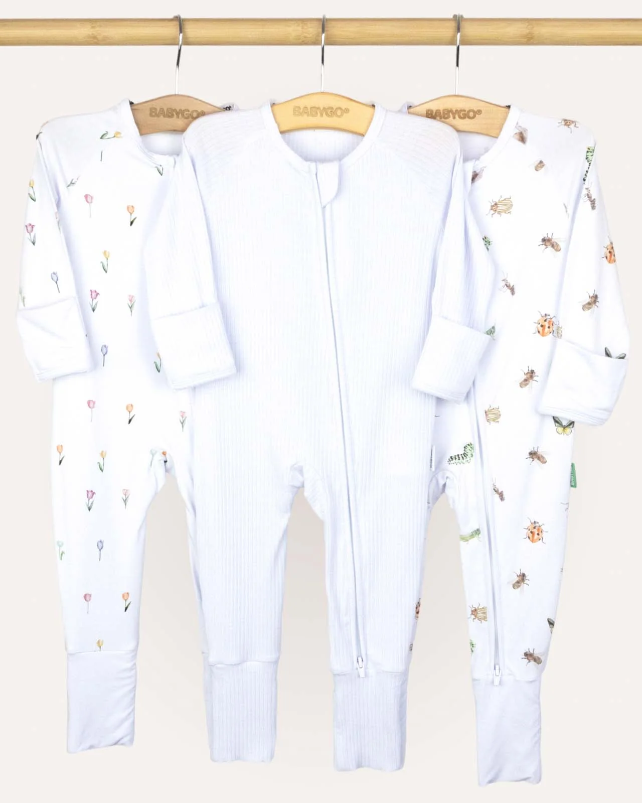 BABYGO® Zip Sleepsuit | 3 Pack
