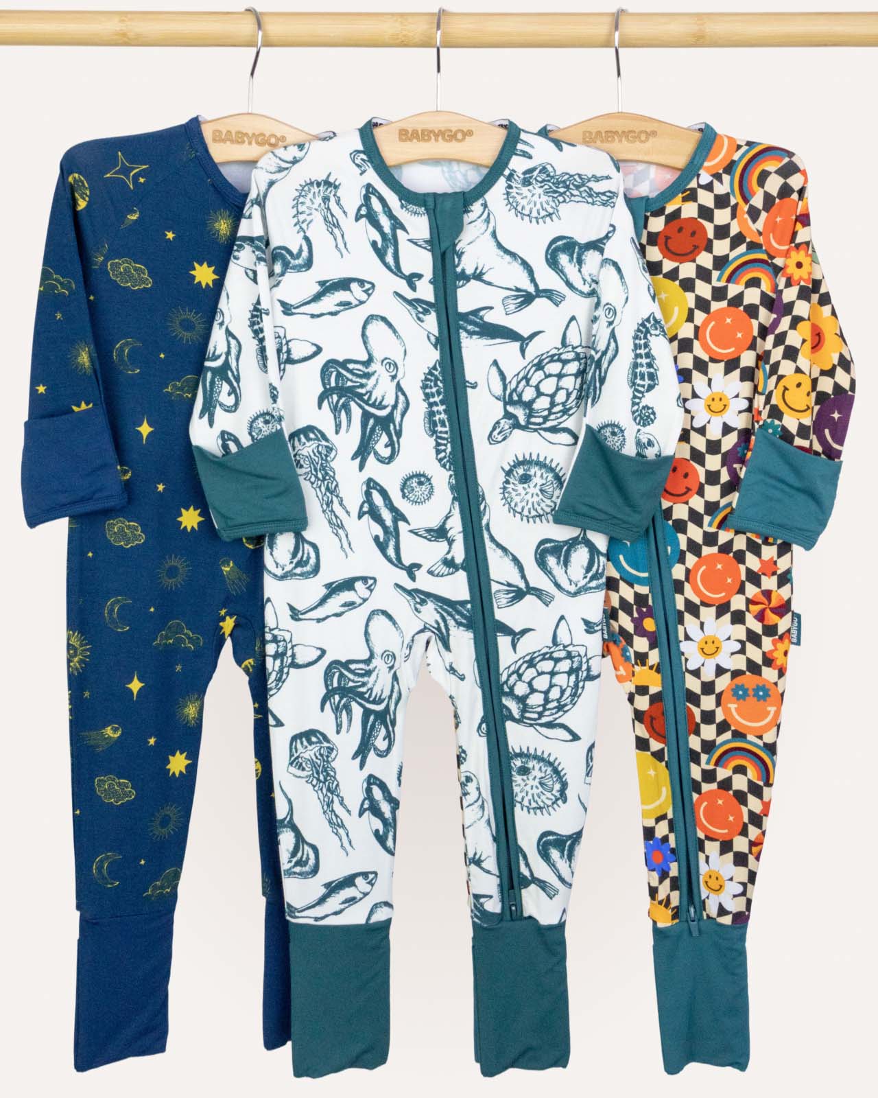 BABYGO® Zip Sleepsuit | 3 Pack