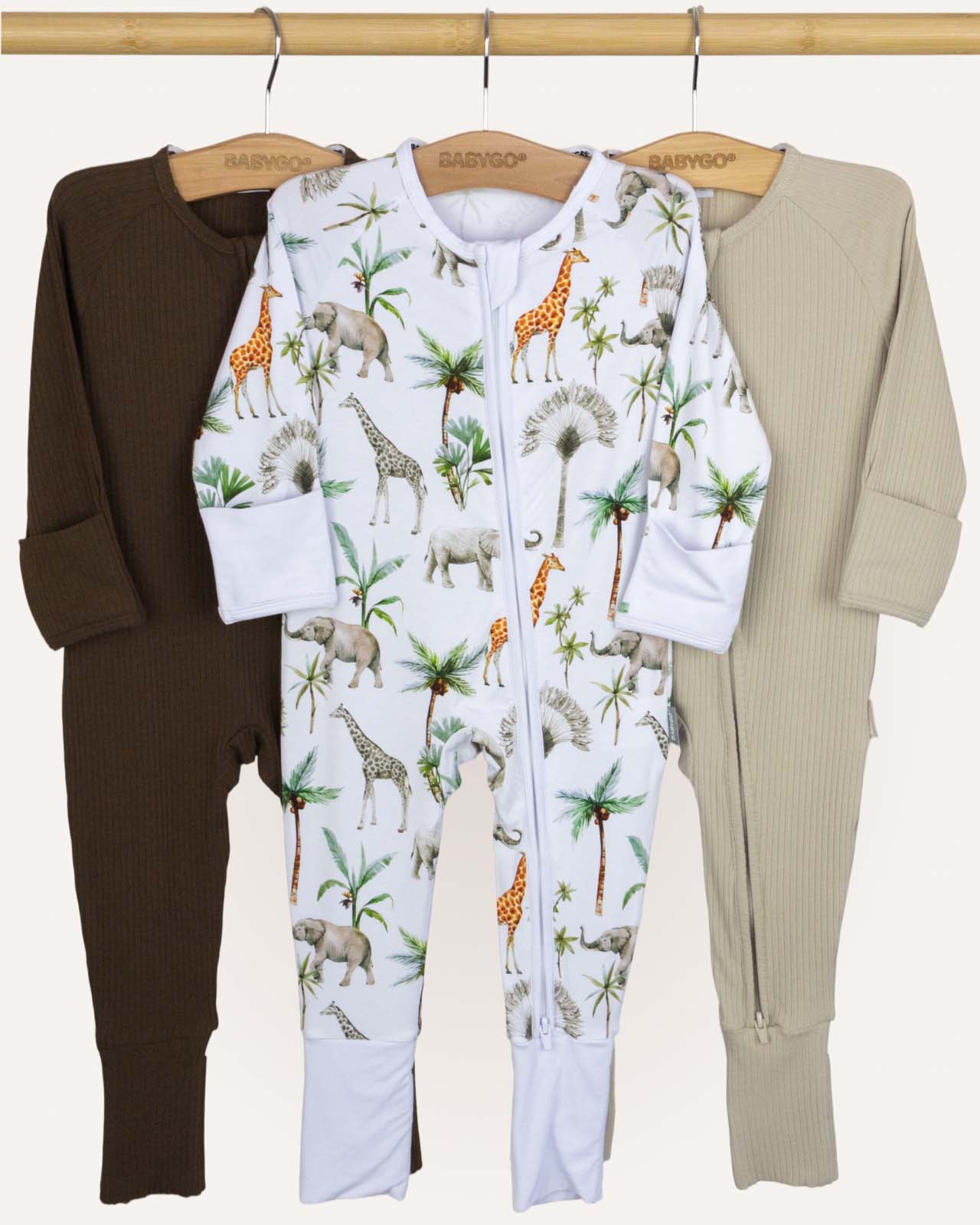 BABYGO® Zip Sleepsuit | 3 Pack