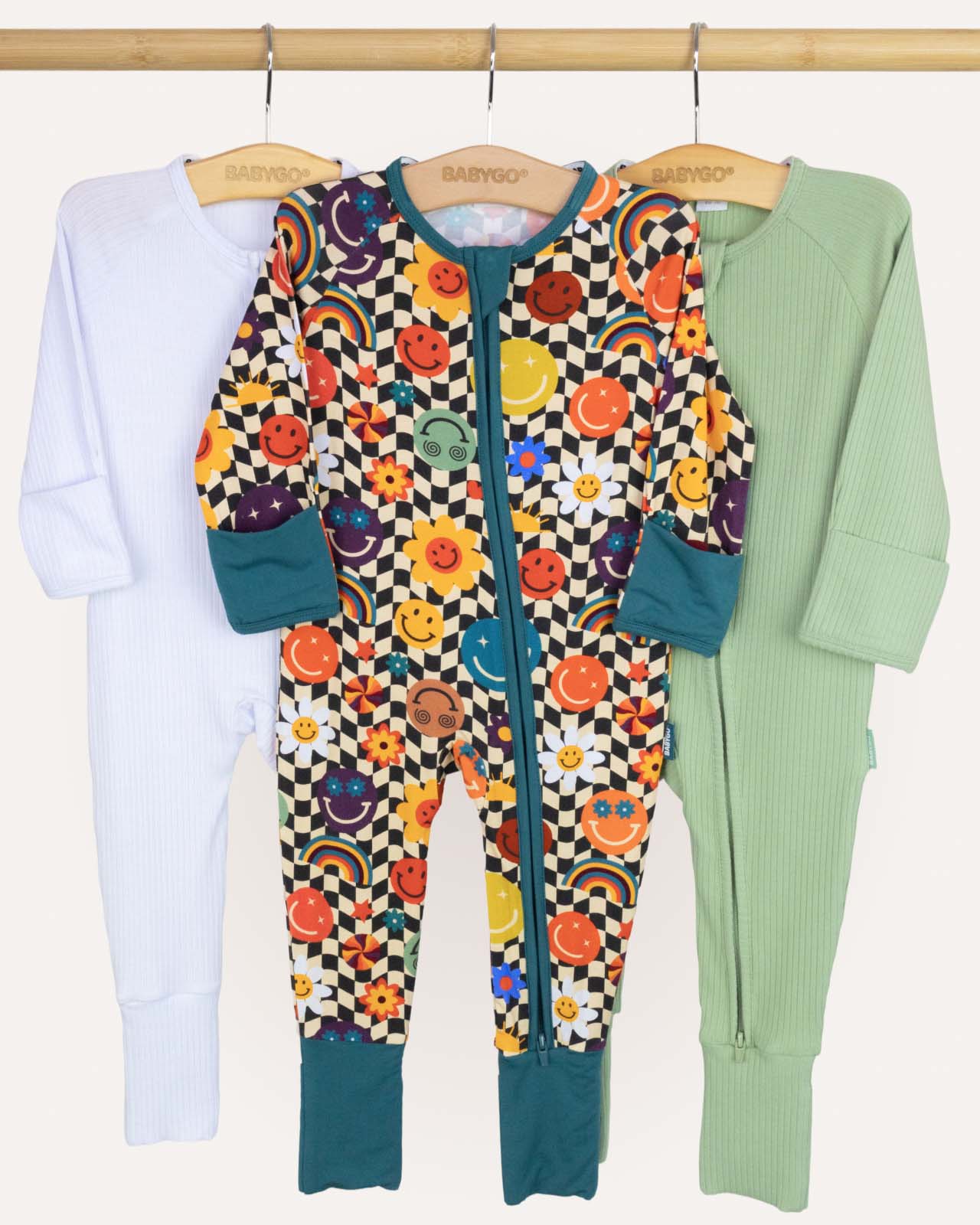 BABYGO® Zip Sleepsuit | 3 Pack