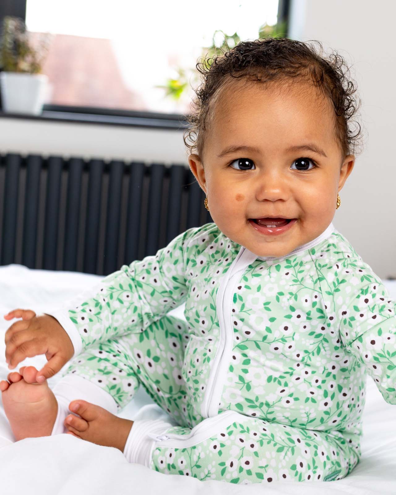 BABYGO® Floral Zip Sleepsuit - Image 3