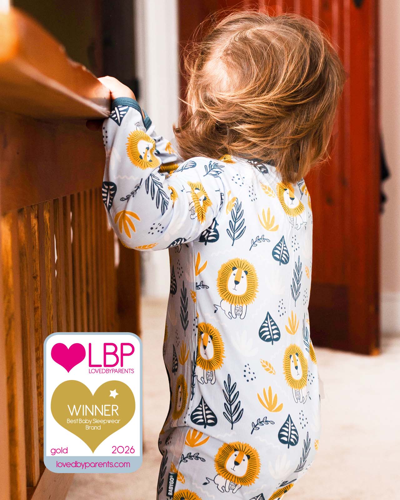 BABYGO® Lion Zip Sleepsuit - Image 4