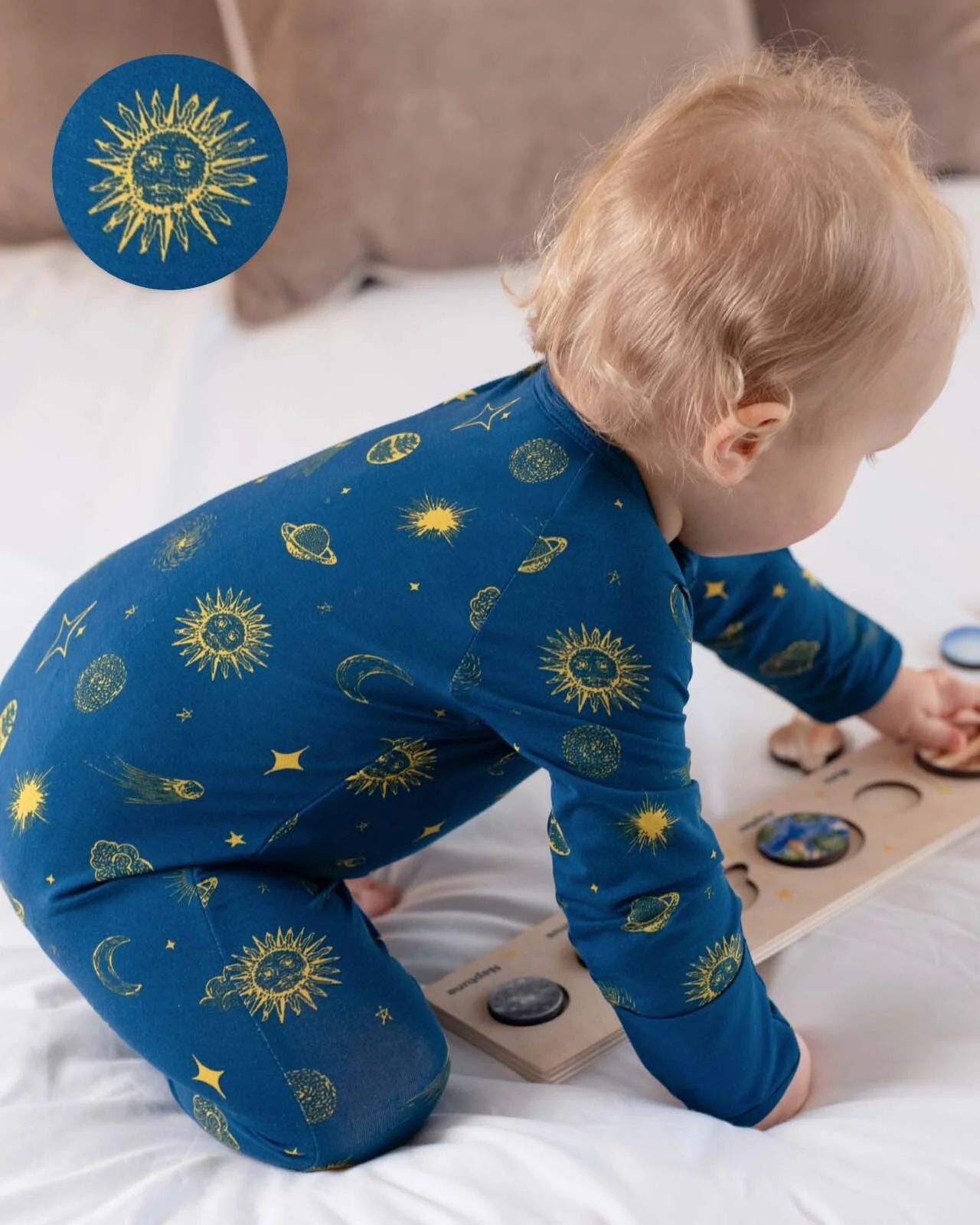 BABYGO® Midnight Moon Zip Sleepsuit - Image 4