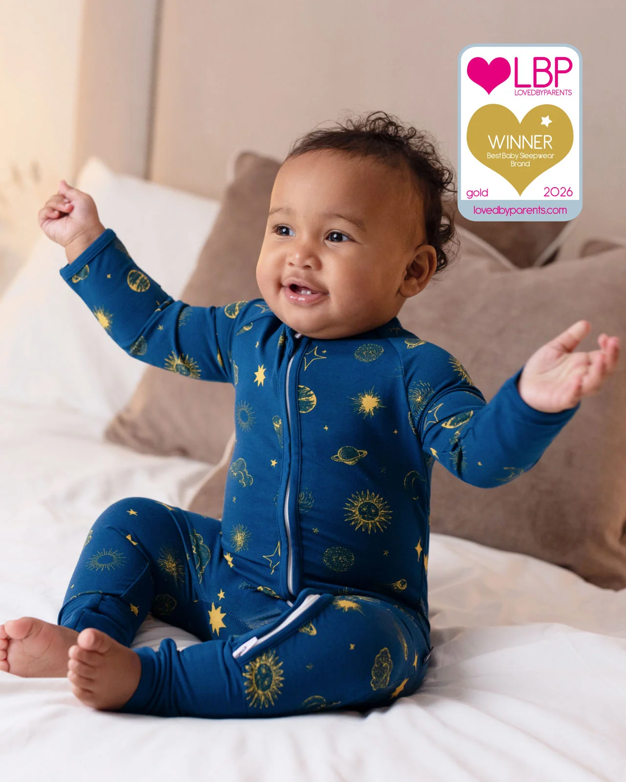 BABYGO® Midnight Moon Zip Sleepsuit - Image 6