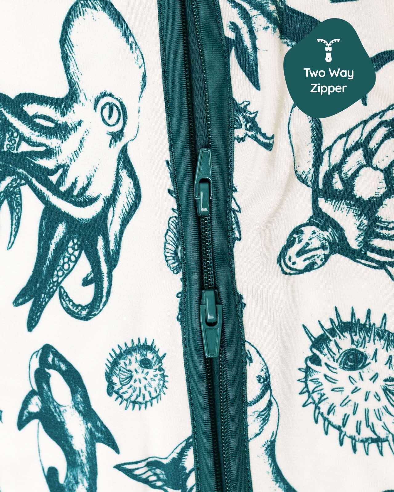 BABYGO® Sea Creatures Zip Sleepsuit - Image 5