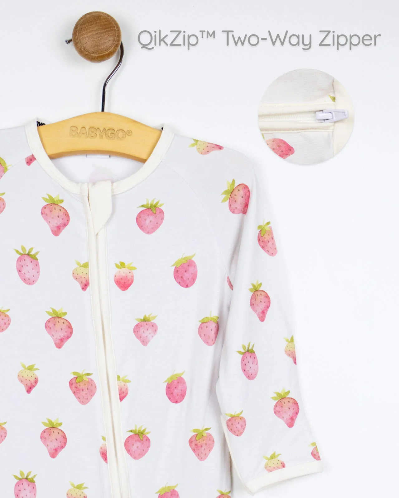 BABYGO® Strawberries & Cream Zip Sleepsuit - Image 5