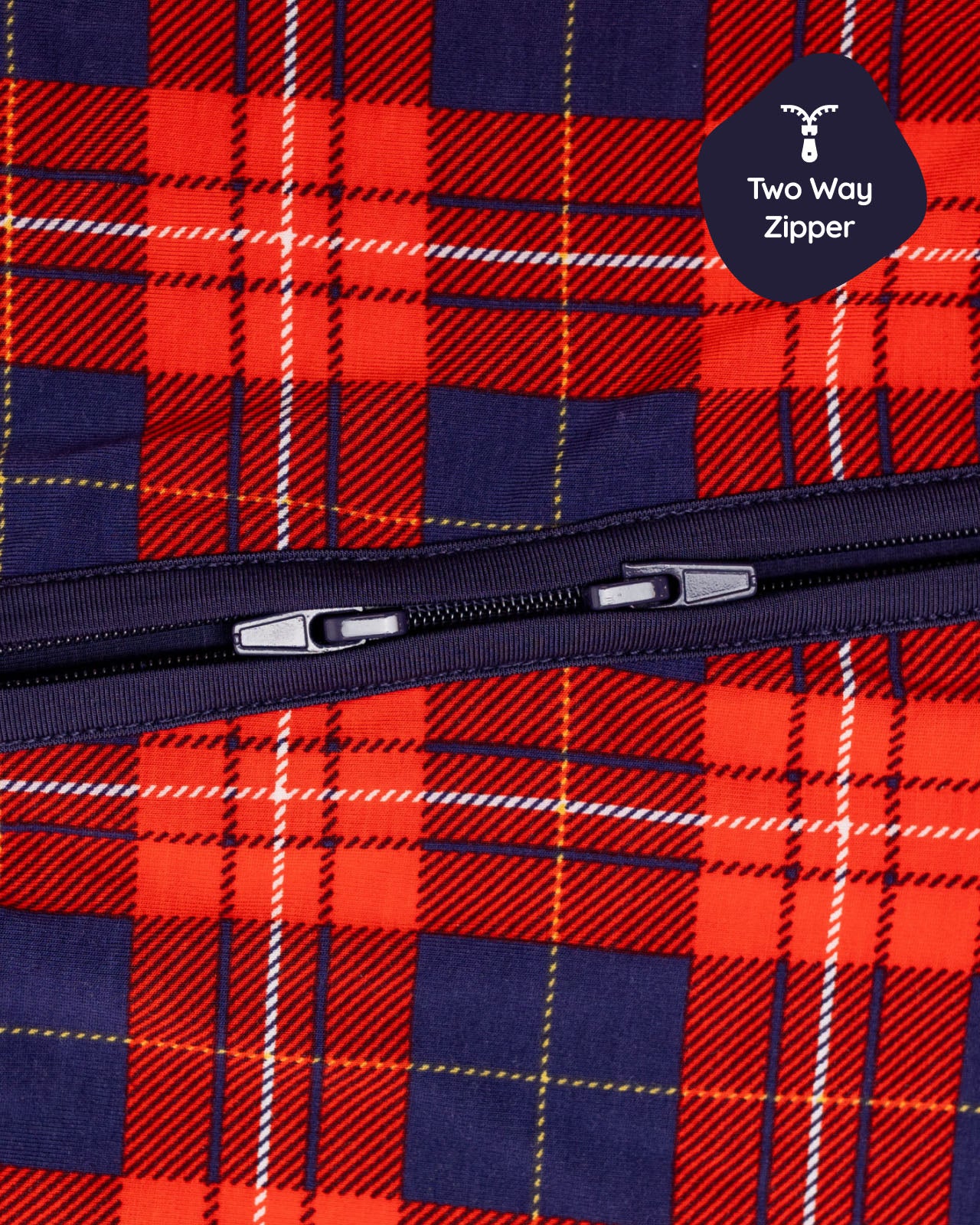BABYGO® Tartan Zip Sleepsuit - Image 5